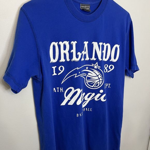 Orlando Magic Vintage T Shirt 1990s Large Blue Camp David Est. 1989 Shaq VGCond - Picture 2 of 8